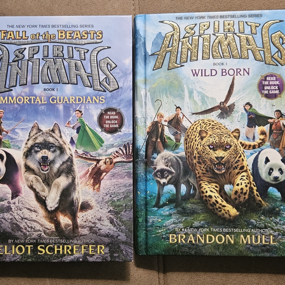Two Spirit Animals hard cover books. Immortale Guardians and Wild Born, book 1 💸